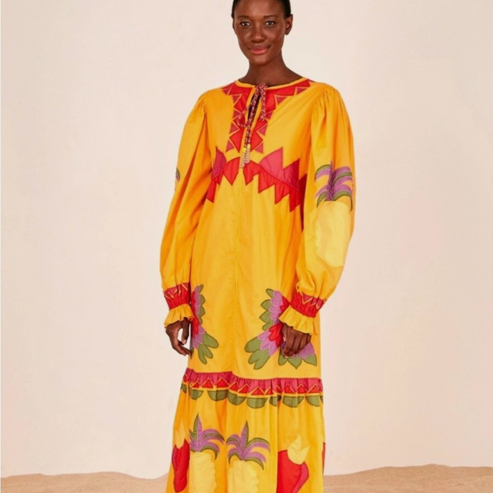 Farm Rip orange patchwork maxi shorts Dress